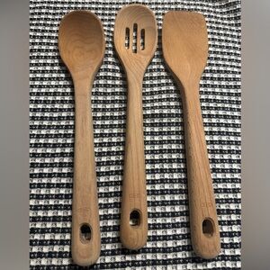 OXO wood serving spoons set of 3